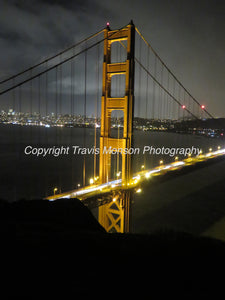 Golden Gate Bridge Tower at Night